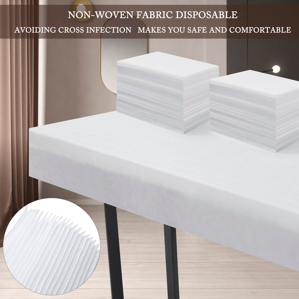 600 Pcs Disposable Bed Sheets for Massage Table 31" x 71" Massage Table Sheet Soft Non Woven Bed Cover Breathable for SPA Massage Beauty Tattoos (600 Count)