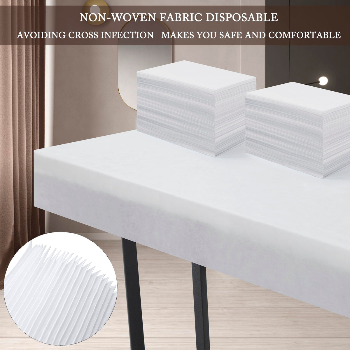 600 Pcs Disposable Bed Sheets for Massage Table 31" x 71" Massage Table Sheet Soft Non Woven Bed Cover Breathable for SPA Massage Beauty Tattoos (600 Count)