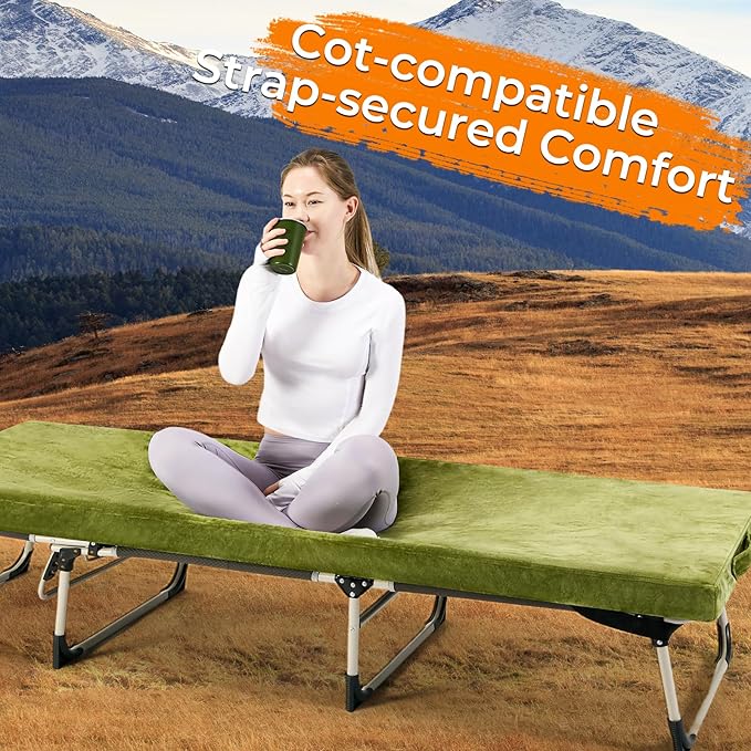 BDEUS Memory Foam Camping Mattress Pad 3inch Waterproof Roll Up Bed Sleeping Mat for Adults Portable Roll Up Mattress for Travel Guest Floor Bed Cot Mattress for Car, Tent