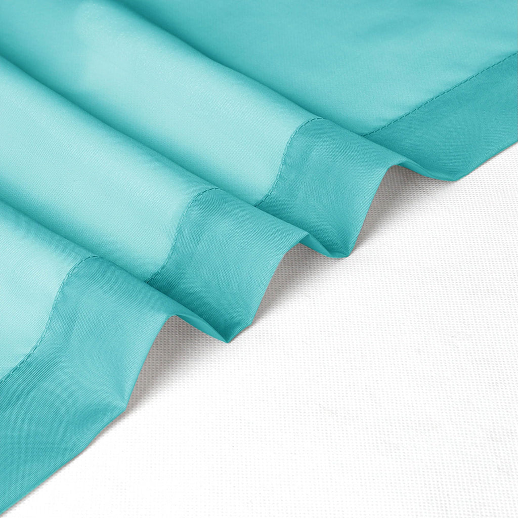 Turquoise Sheer Curtains 45 Inch Long 2 Panels (2 Count)