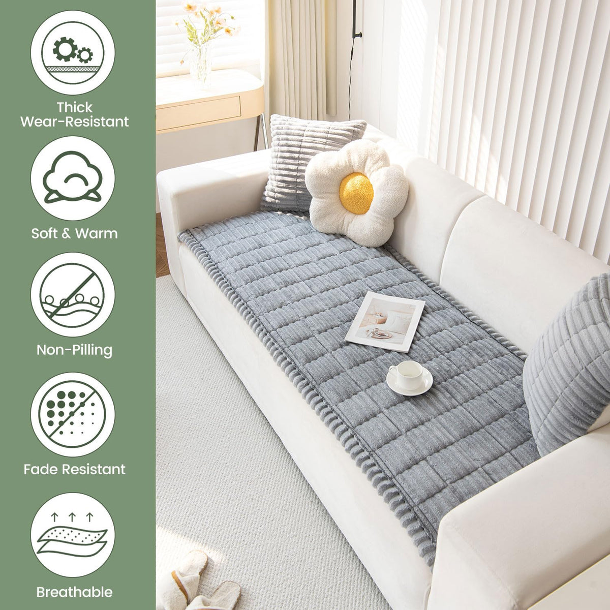 Pet Couch Covers for Sofa Washable (9 Ounce)