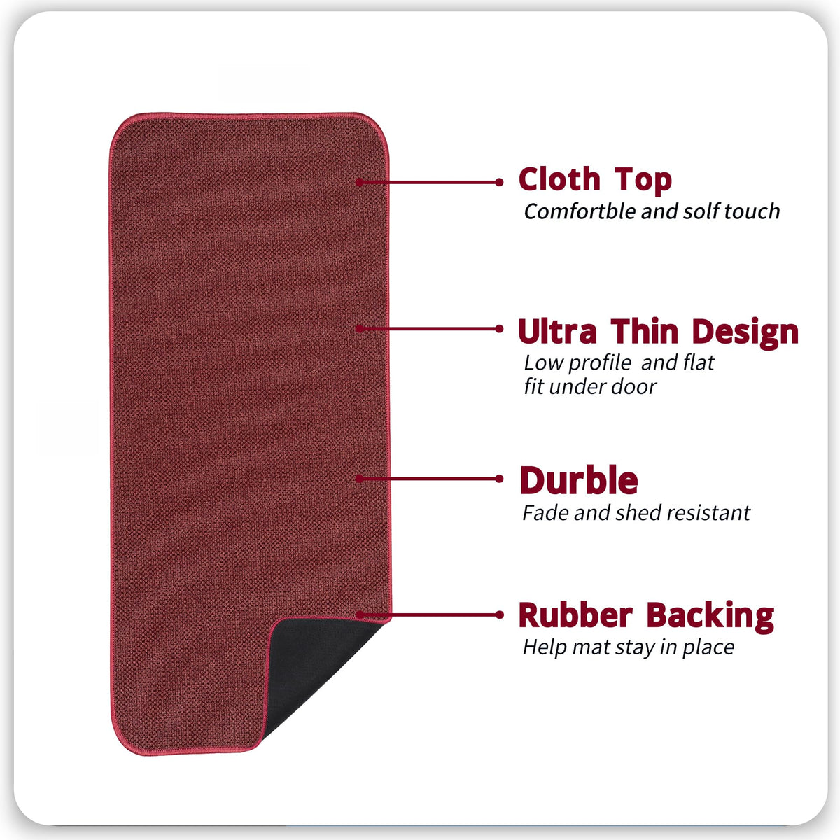 Bath Mat Ultra Thin Bathroom Runner Rugs