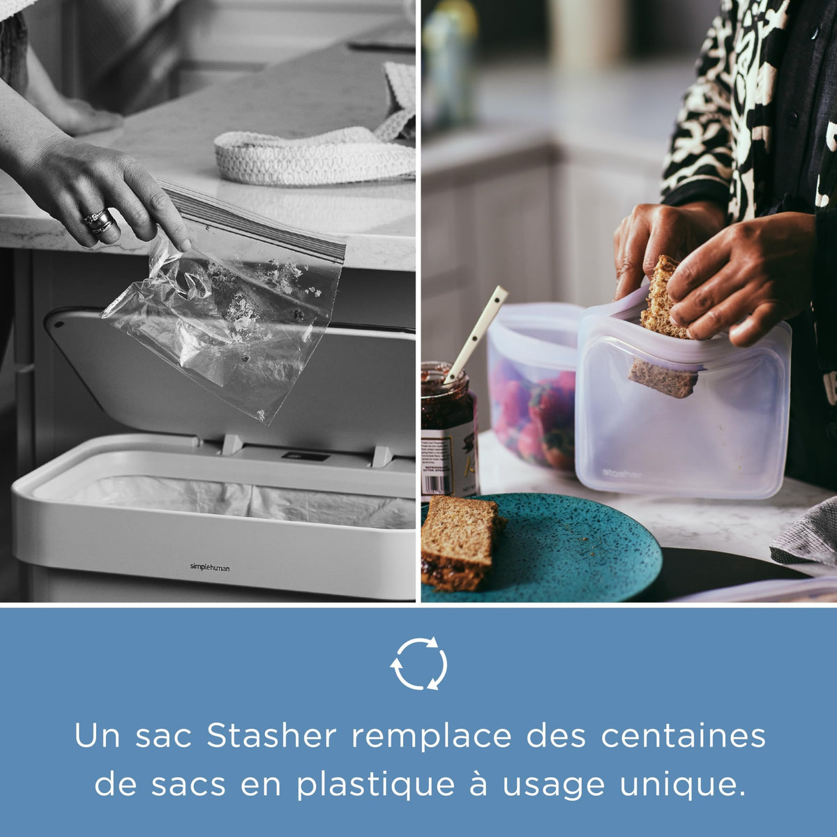 Premium Reusable Silicone Food Storage Bowl