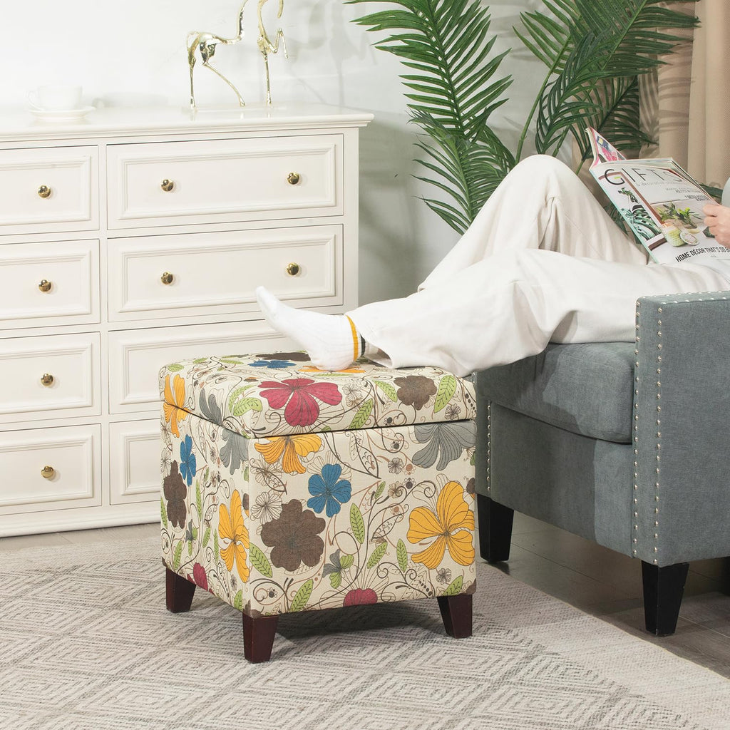 18 Inch High Cube Ottoman Storage