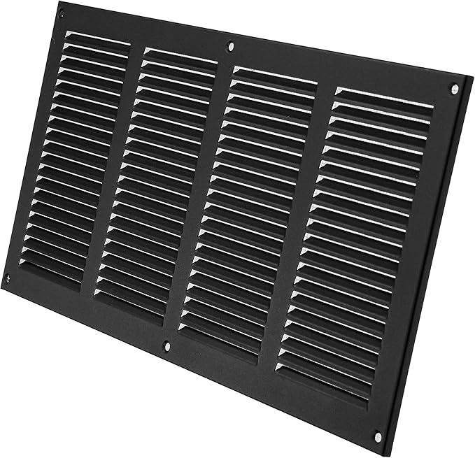 Vent Systems 16" x 8" Inch (Overall Dimensions) Pack of 2 - Anthracite - Air Vent Cover Metal Air Return Grill with Built-in Pest Guard Screen HVAC Vent Duct Cover for Home Improvement