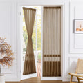 Sheer Door Curtains Closet Linen Textured Curtain Sheers Doorway Light Filtering Voile Patio Glass Door Rod Pocket Curtains French Doors