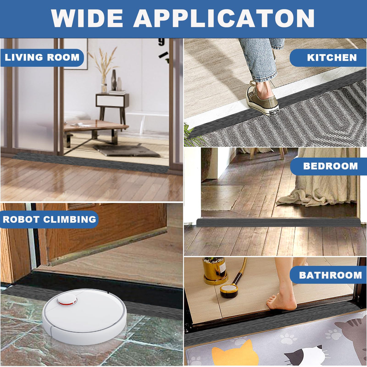 Vinyl Door Threshold Flooring Transition Strip Self Adhesive Carpet Edging Strip for Laminate Doorway Edge Threshold from 1