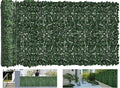Faux Ivy Privacy Fence Screen Outdoor Expandable Artificial Greenery Roll Fake Hedge Wall Patio Green Plastic Leaf Plant Vine Grass Panels Gate Covering Garden Yard Balcony (158.0 X 60.0 in)