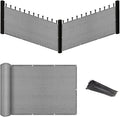 Eden's Decor Balcony Privacy Screen Grey 3'x 7' Cover Mesh Windscreen Weather-Resistant UV Protection for Backyard Deck, Patio, Balcony, Pool, Porch, Fence, Railing, Gardening