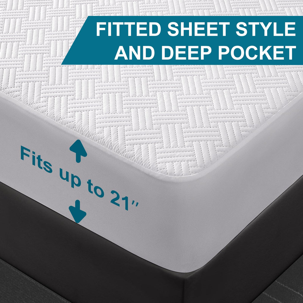 Waterproof Queen Size Mattress Protector with Deep Pockets