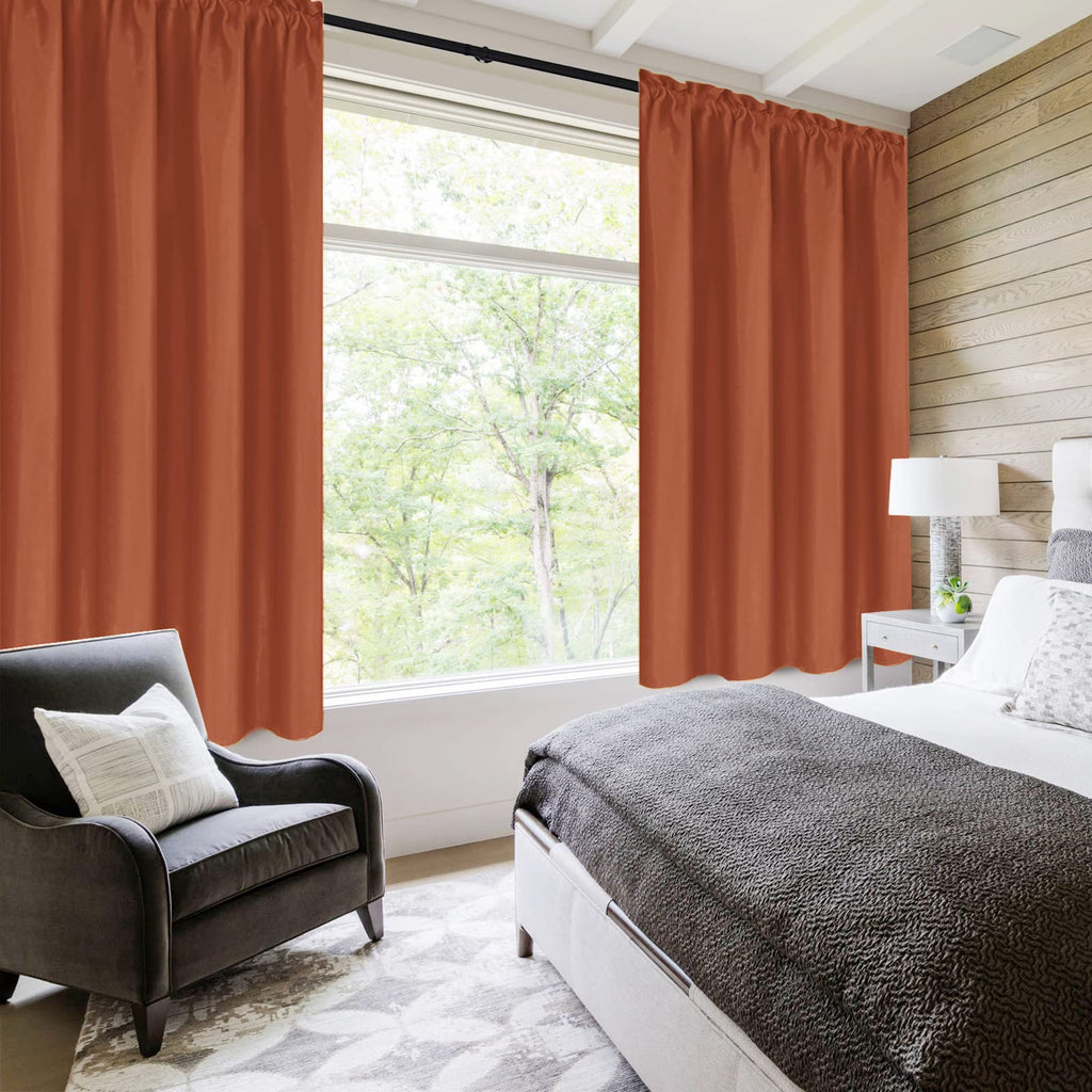Blackout Curtains for Bedroom Living Room 42 x 63 Inch Long 2 Panels (2 Count)
