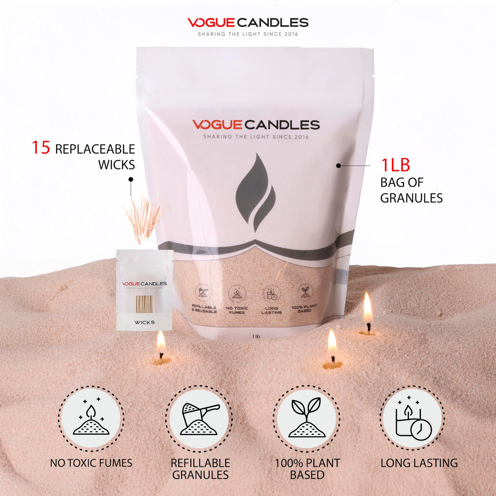 Vogue Candles Nude Pearled Candle Sand Wax (16 Ounce)