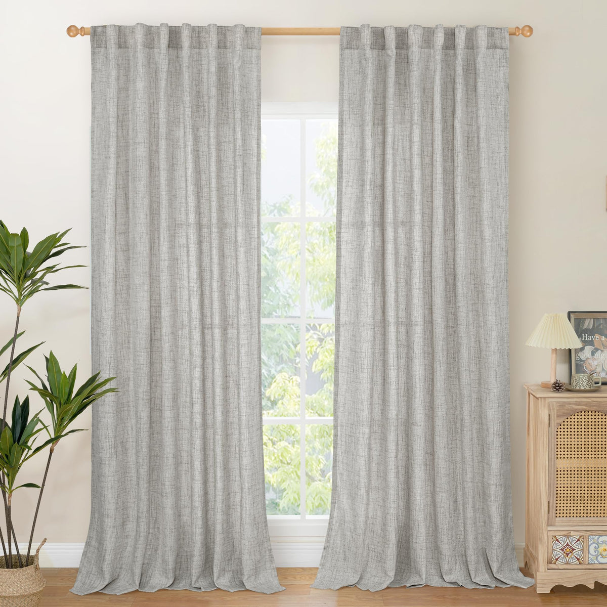 Dark Grey Curtains 52 X 84 Inch (2 Count)