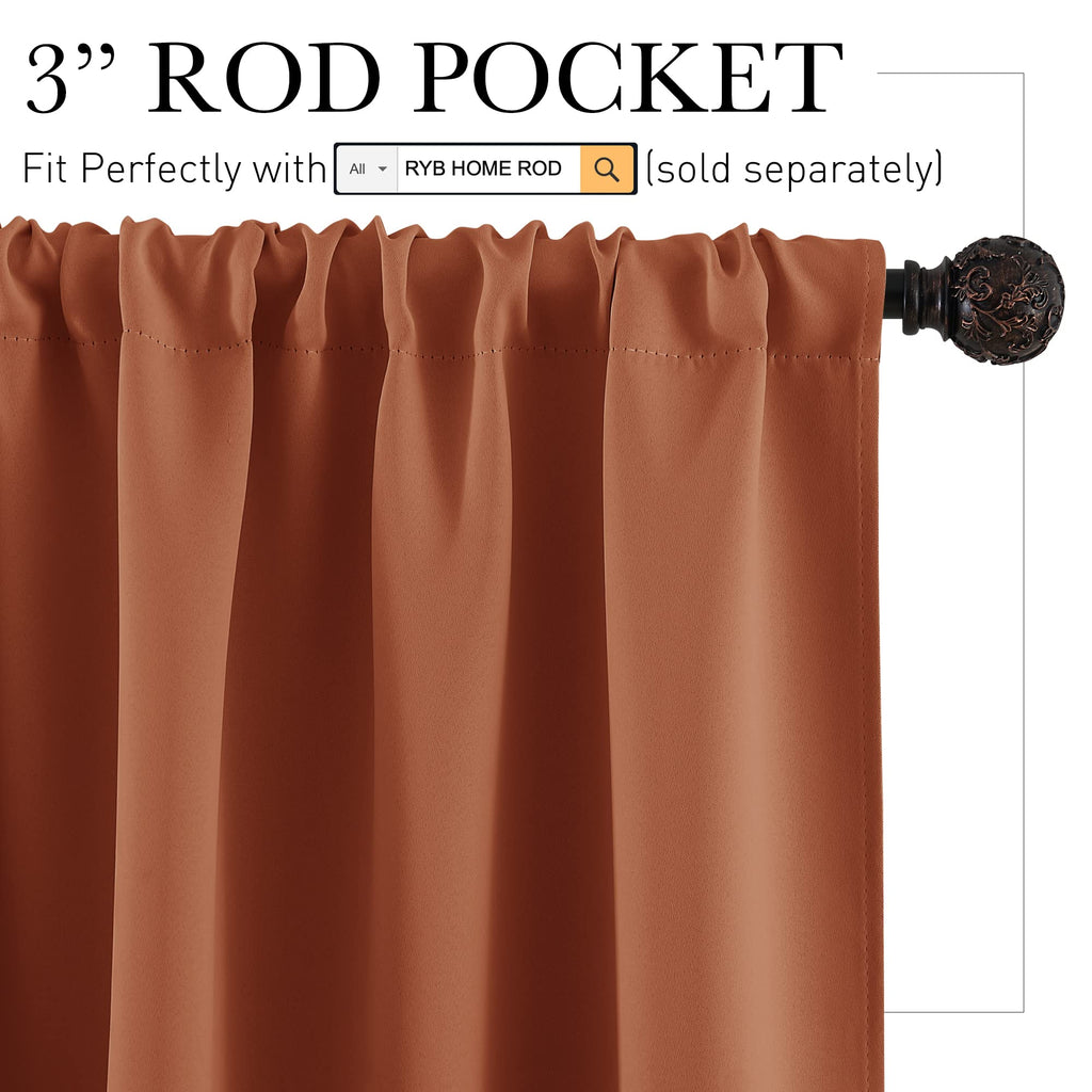 Small Window Curtains 45 inches Length for Kitchen Cafe Bathroom