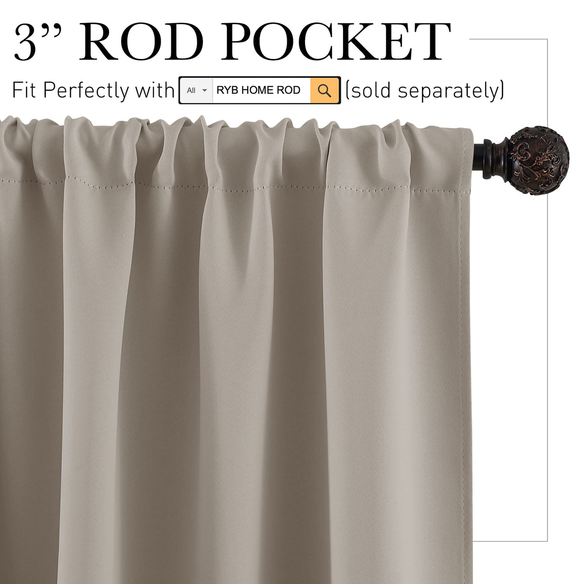 Small Window Curtains 45 inches Length for Kitchen Cafe Bathroom