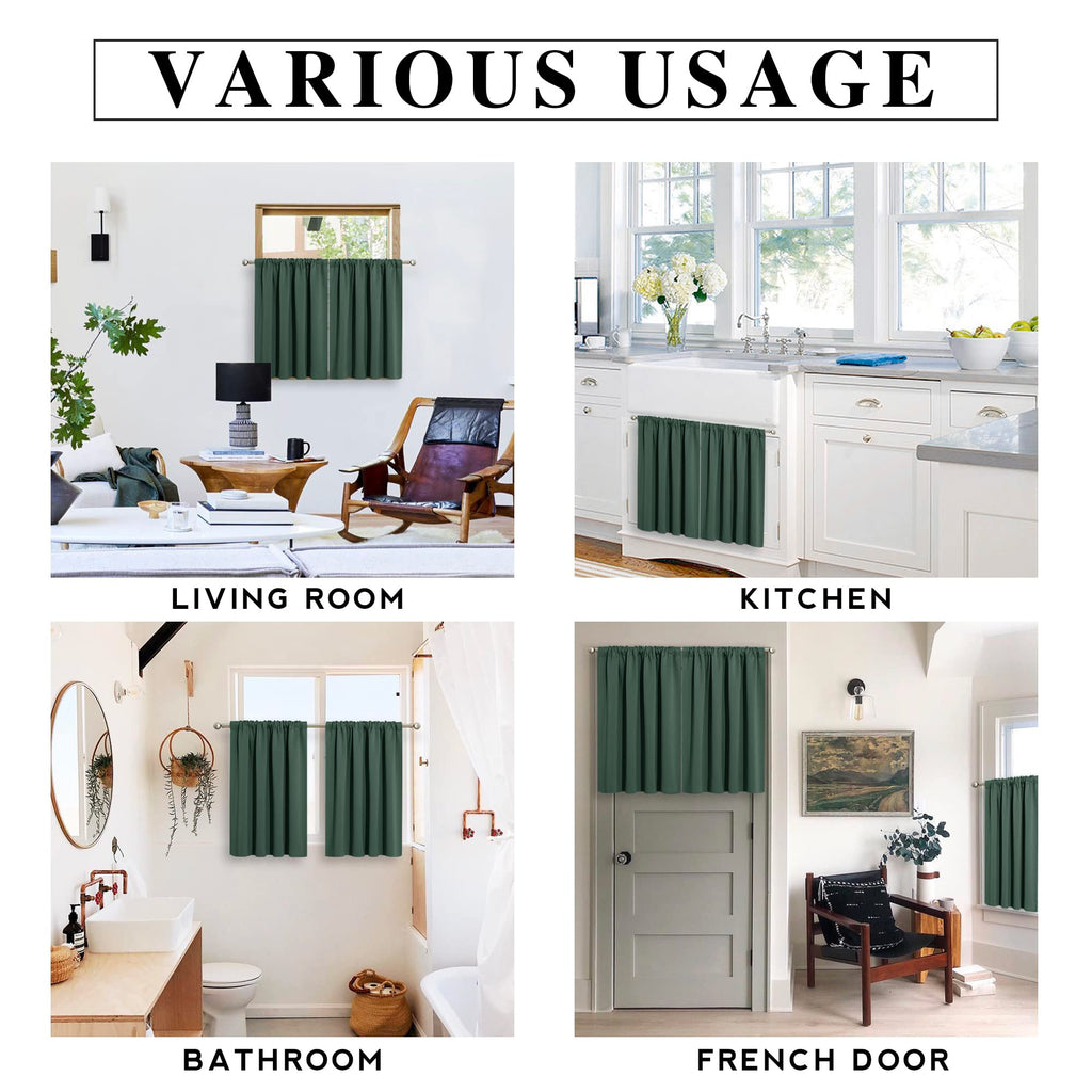 Blackout Curtains for Bedroom Living Room Nursery 63 inches Long (2 Count)