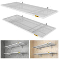 2 Pack 1.64x4ft Adjustable Garage Wall Shelving 560lbs Load Capacity Heavy Duty Wall Mounted Storage Shelf Metal Floating Shelves for Garage (2 Count)