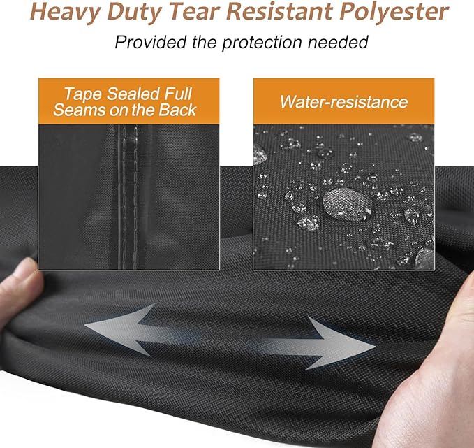 NettyPro Patio Table Cover Rectangular 78 x 52 Inch, Waterproof Outdoor Furniture Set Covers for Dining Table and Chair Rectangle, Black