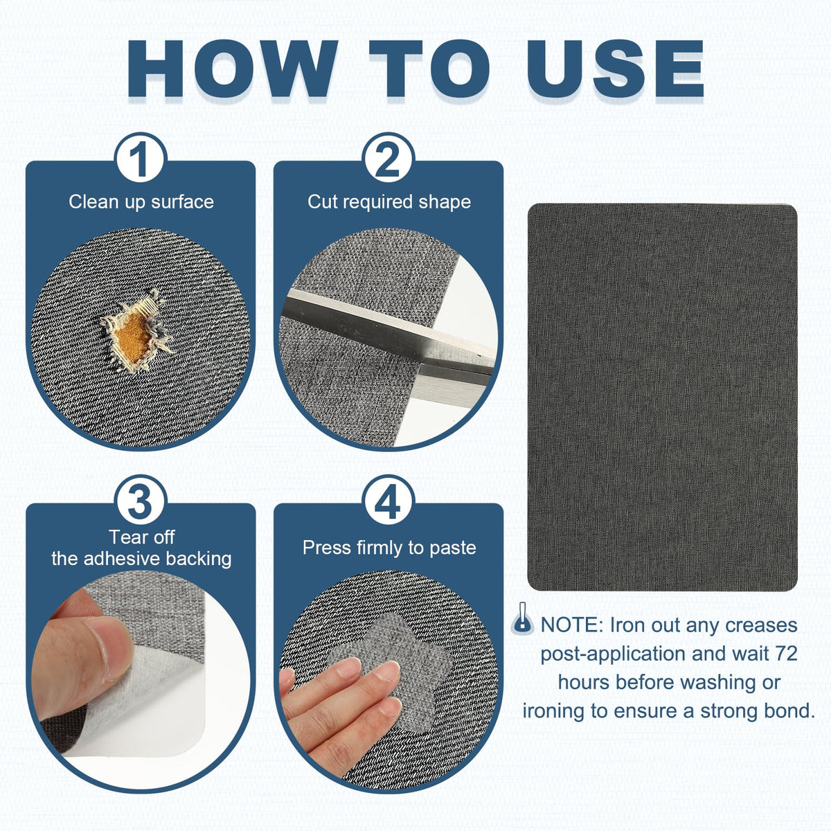 8x11 Inch Linen Repair Patches (2 Count)