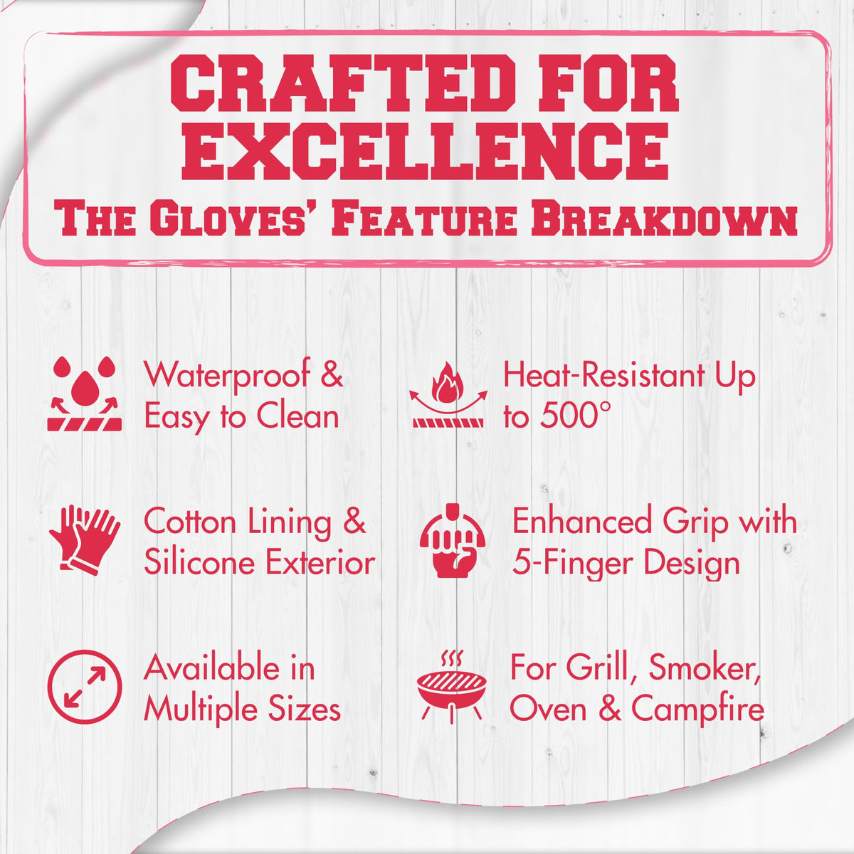 Silicone Smoker BBQ Gloves