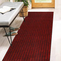 3' x 19' Runner Rugs with Rubber Backing, Indoor Outdoor Utility Carpet Runner Rugs, Stripe Red, Can Be Used as Aisle for The RV and Boat, Laundry Room and Balcony