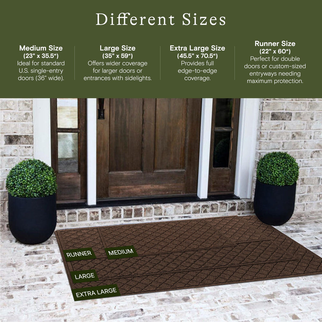 Cordova Front Door Mat Indoor Outdoor Entrance (24 Sq Ft)