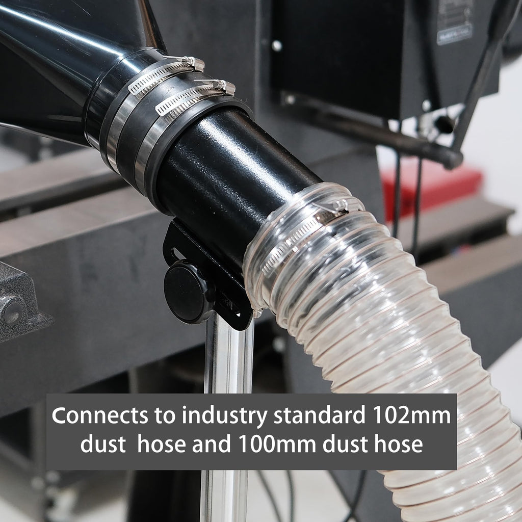 Deluxe Variable Height Dust Extraction Hood with Flexible Rubber Cuff for Interchangable Dust Hood