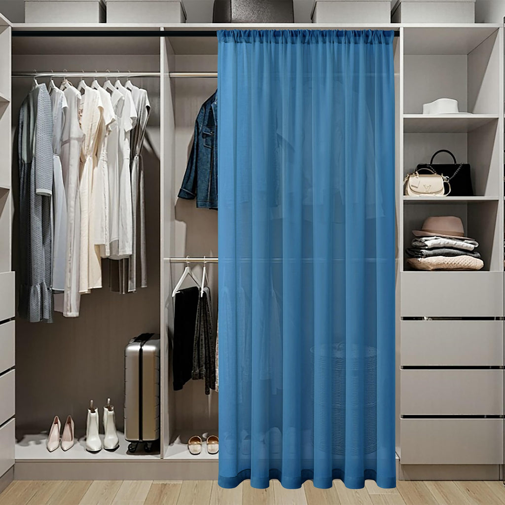 Sheer Door Curtains Closet Linen Textured Curtain Sheers Doorway Light Filtering Voile Patio Glass Door Rod Pocket Curtains French Doors