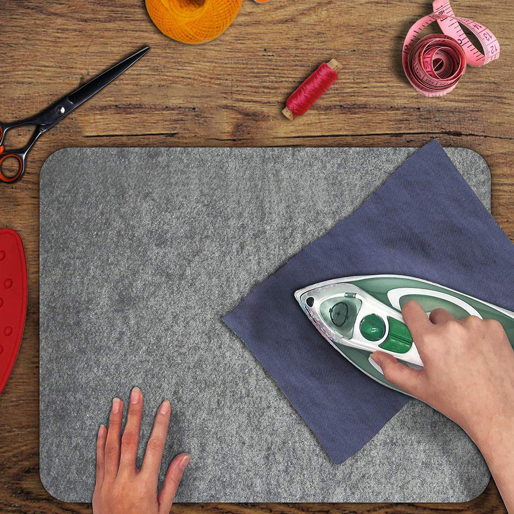 24" x 18" + 10" x 10" Wool Pressing Mat 100% New Zealand Felted Wool Ironing Mat Pad Blanket for Quilter