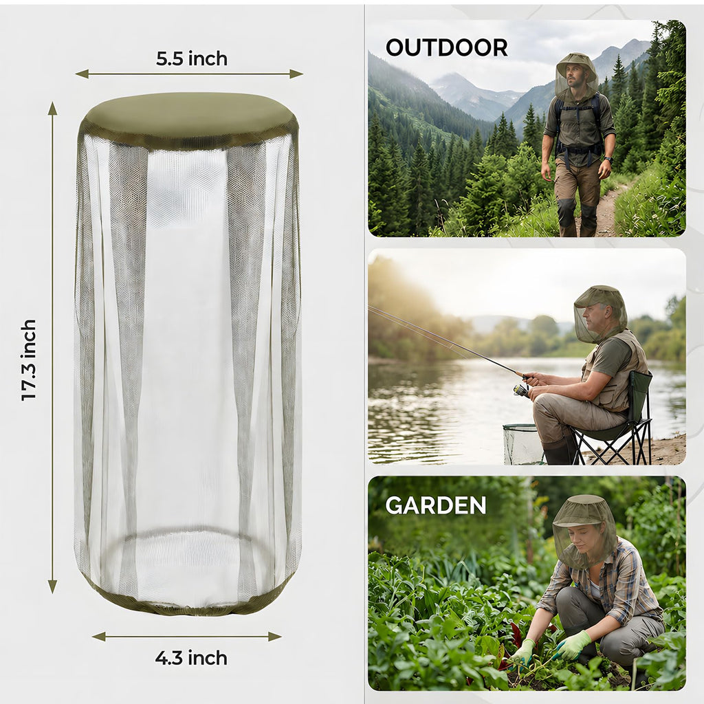 MicMingle 2 Pcs Black Pop Up Mosquito Net for Bed with Drawstring Bag Mosquito Head Net, 78 x 31 x 22 Inch Portable Foldable Mosquito Tent with Double Zipper, Mesh Bed Net for Camping Travel