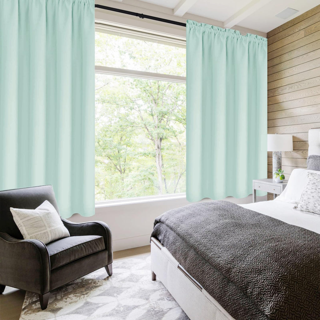 Blackout Curtains for Bedroom Living Room 52 x 63 Inch Long 2 Panels (2 Count)