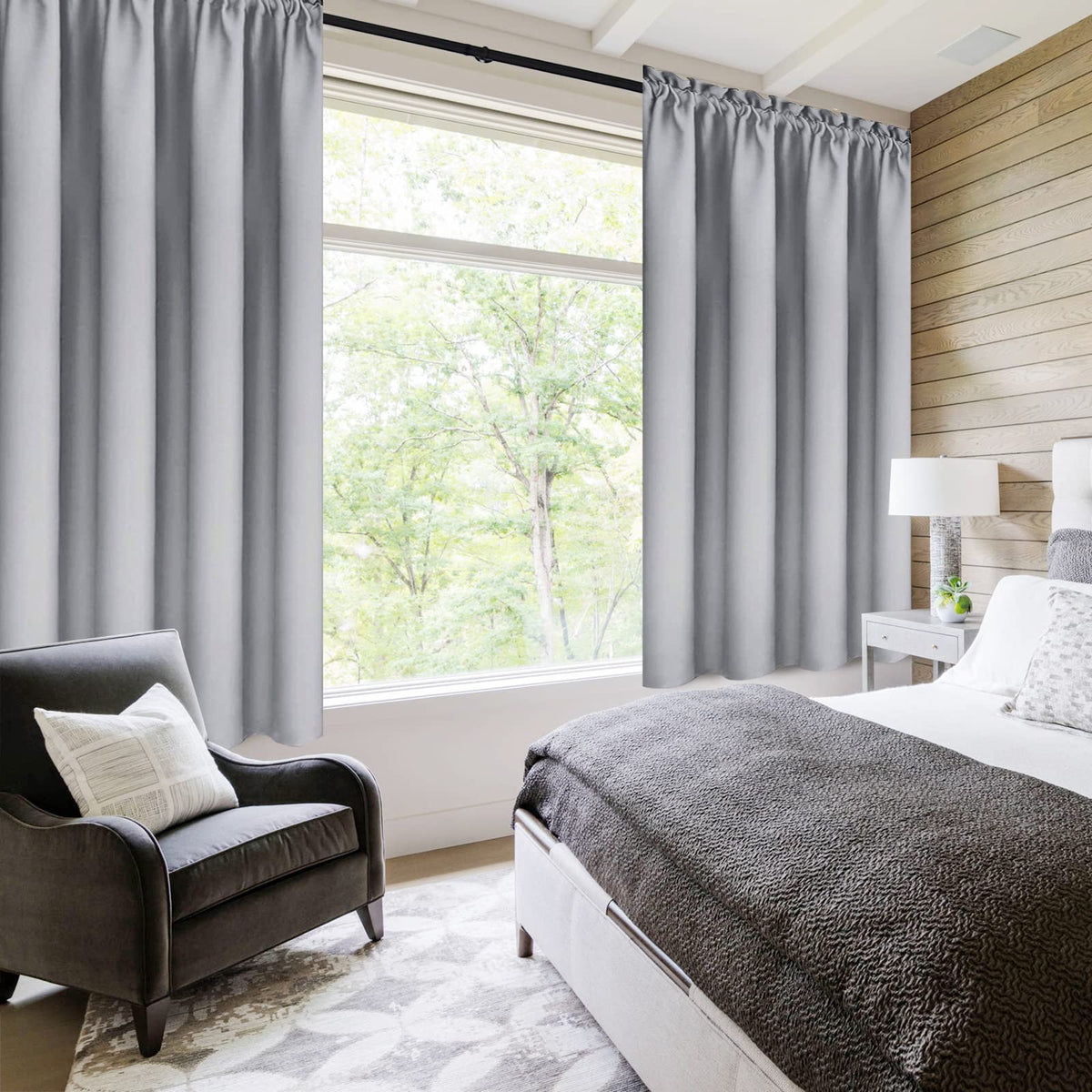Blackout Curtains for Bedroom Living Room 42 x 63 Inch Long 2 Panels