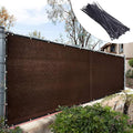 Royal Shade Custom Size 4' x 31' Brown Fence Privacy Screen Windscreen Cover Netting Mesh Fabric Cloth - Cable Zip Ties Included (We Make Custom Size)