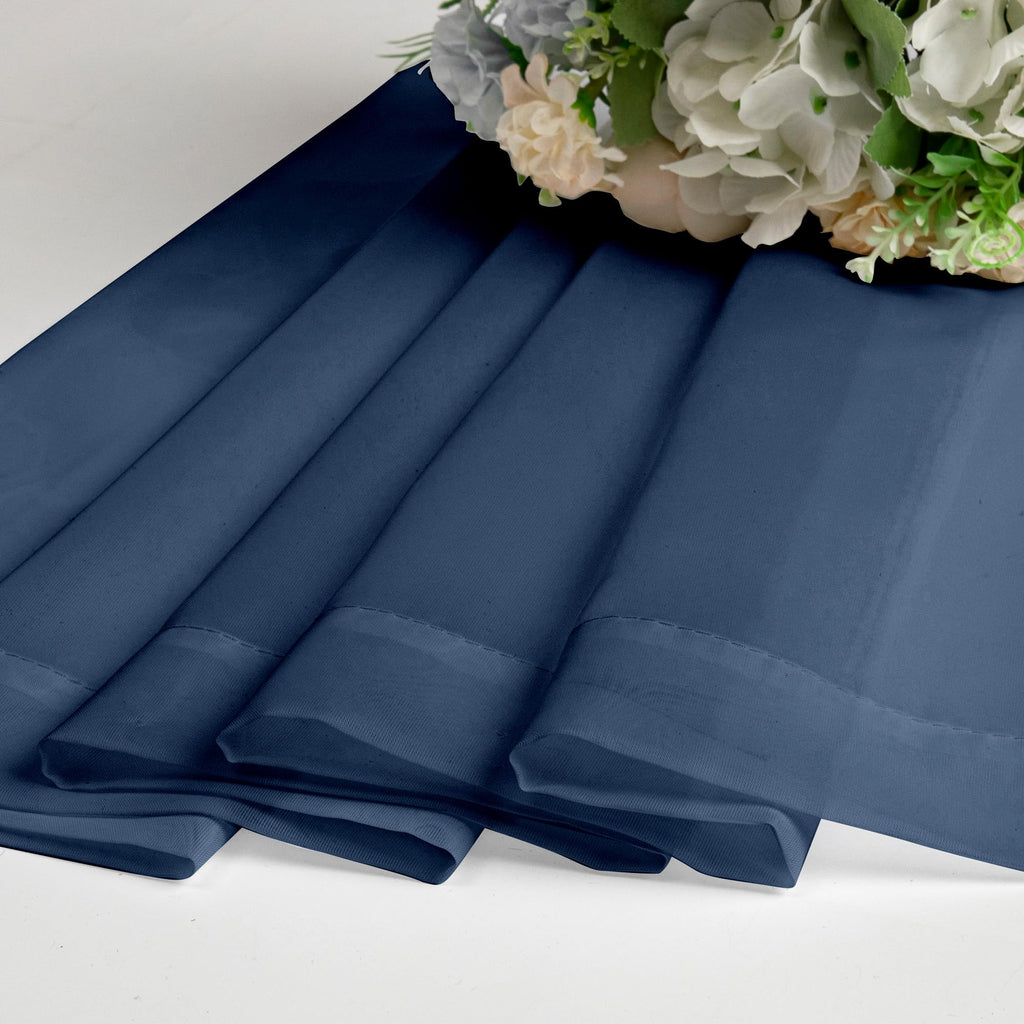 Sheer Navy Blue Curtains 90 inches Long 2 Panels (2 Count)