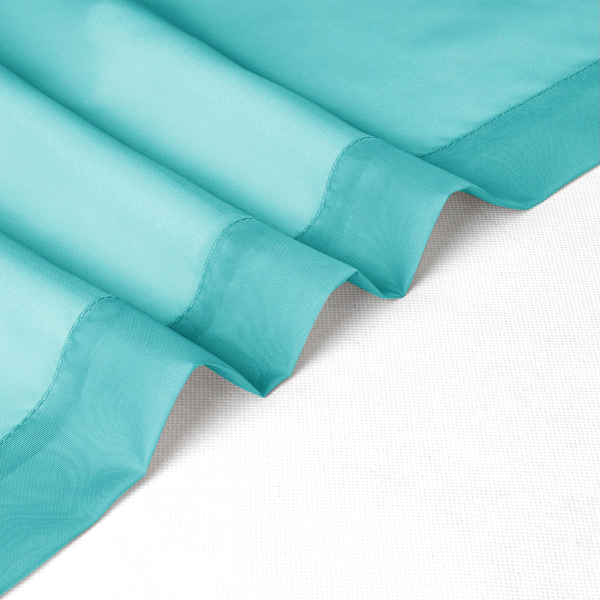 Turquoise Sheer Curtains 36 inch Length 2 Panels (2 Count)