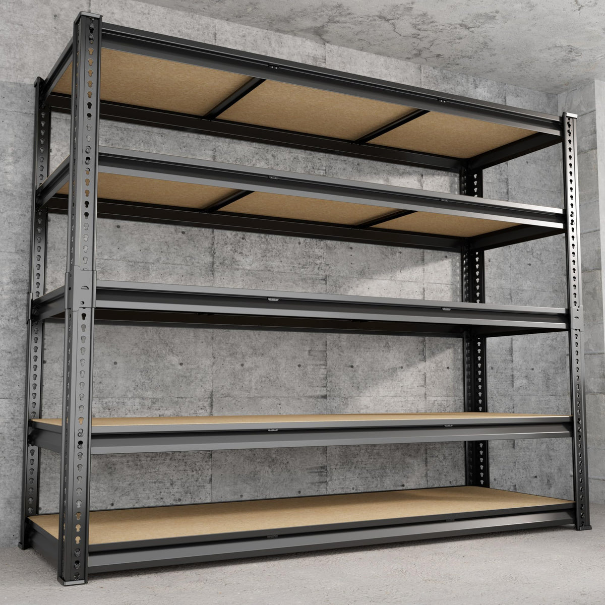48" W Garage Shelving Storage Shelves 5 Tier Heavy Duty Shelving