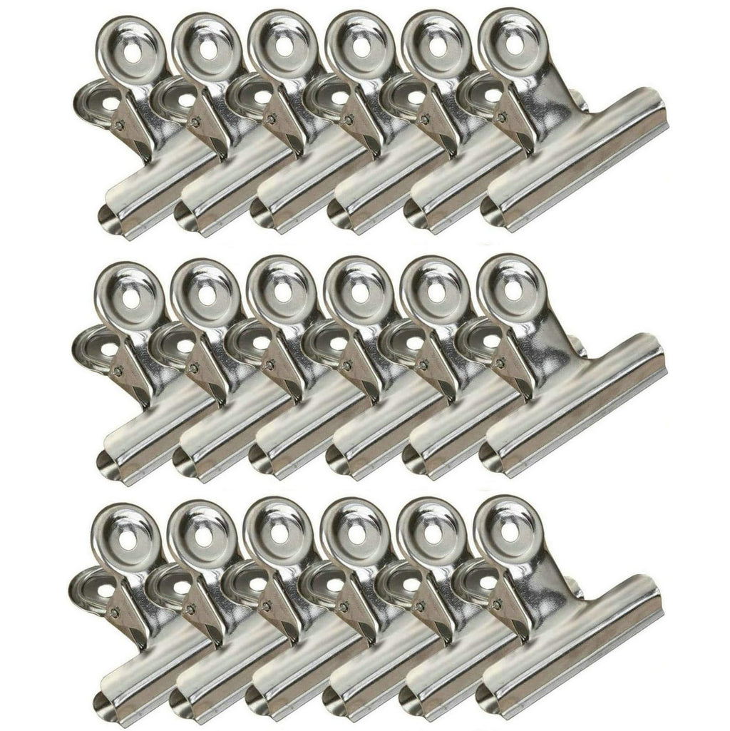 18 Pack Stainless Steel Chip Bag Clips Heavy Duty Food Bags Clamp Clips for Kitchen Office School (18 Count)