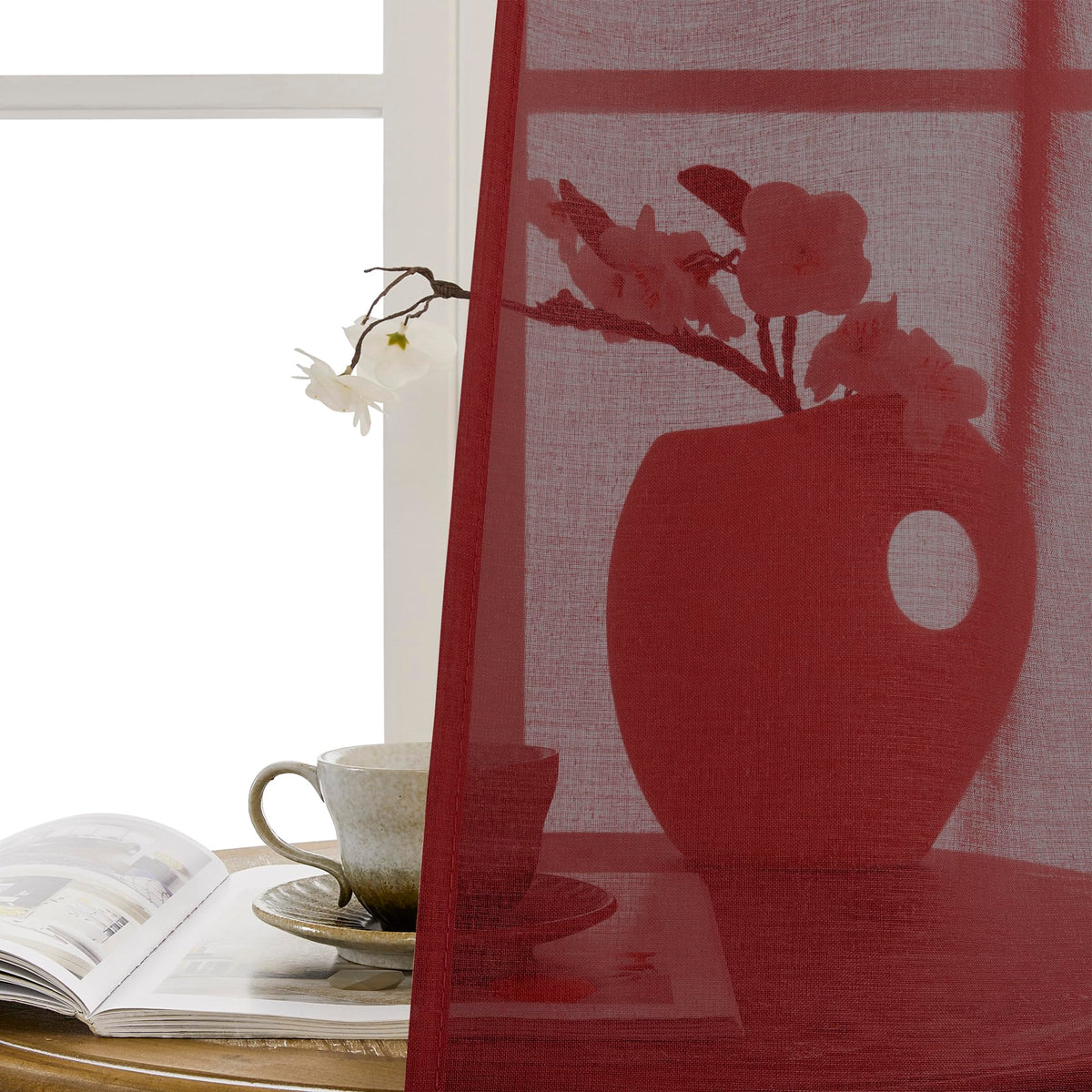 Sheer Door Curtains Closet Linen Textured Curtain Sheers Doorway Light Filtering Voile French Doors Rod Pocket Curtains Patio Glass Door