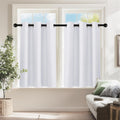 Pure White Room Darkening Small Curtains (2 Count)