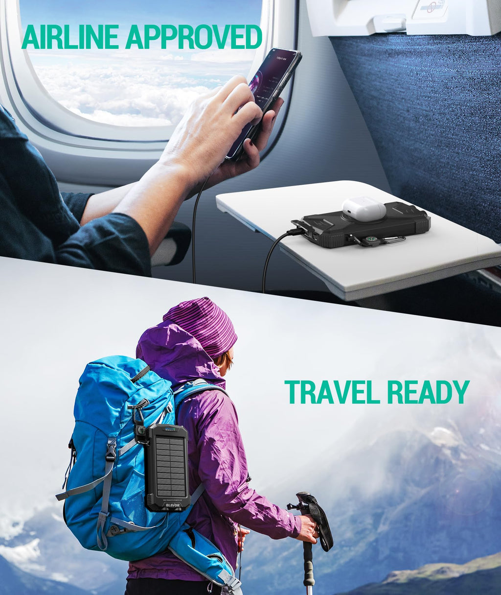 BLAVOR Solar Charger - 000mAh, 20W, Solar