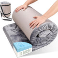 Memory Foam Camping Mattress pad,3 Inch Thick Floor Sleeping Mat Pad for Adults with Waterproof and Non-Slip Bottom, Portable Roll Up Mattress for Sleepover Guest