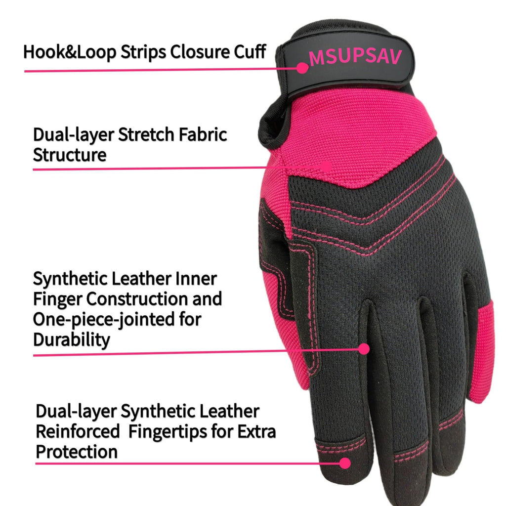 Women's Large Pink Work Gloves
