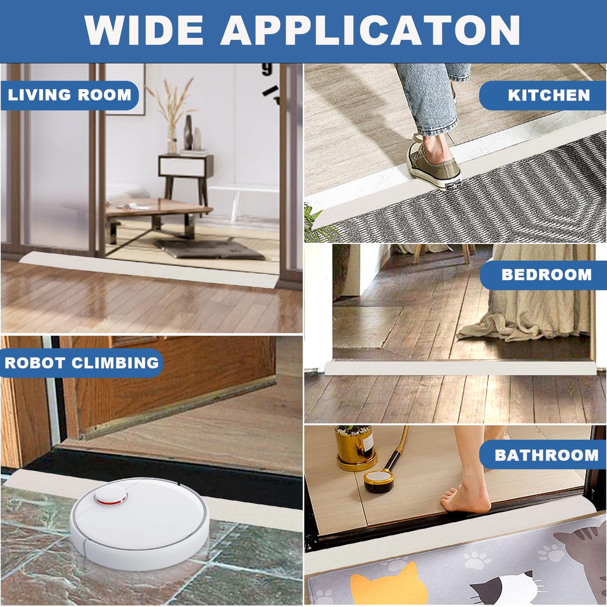Vinyl Door Threshold Flooring Transition Strip Self Adhesive Carpet Edging Strip for Laminate Doorway Edge Threshold from 3 (10 Foot)