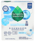 Dishwasher Detergent Packs Free & Clear for sparkling dishes Dishwasher tabs 45 count (45 Count)