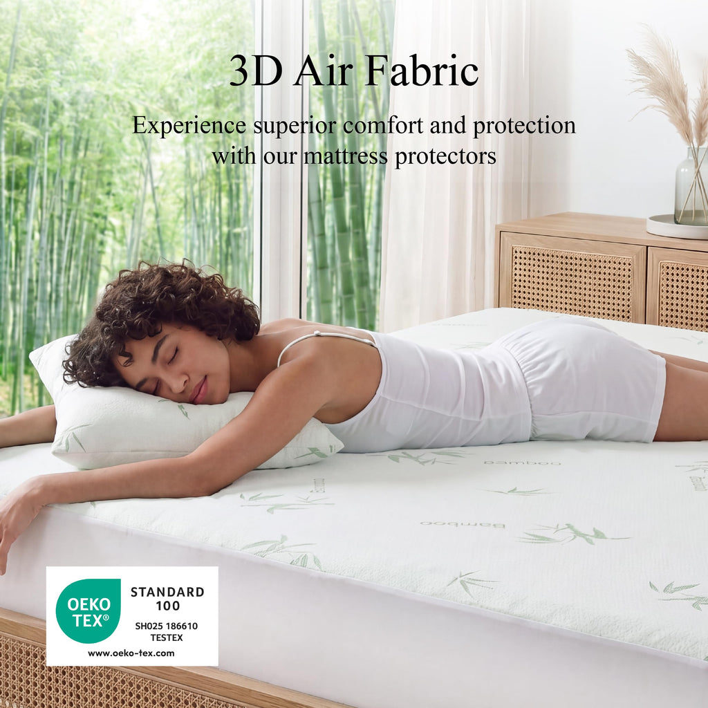 Twin Size Mattress Protector Waterproof Bamboo Rayon