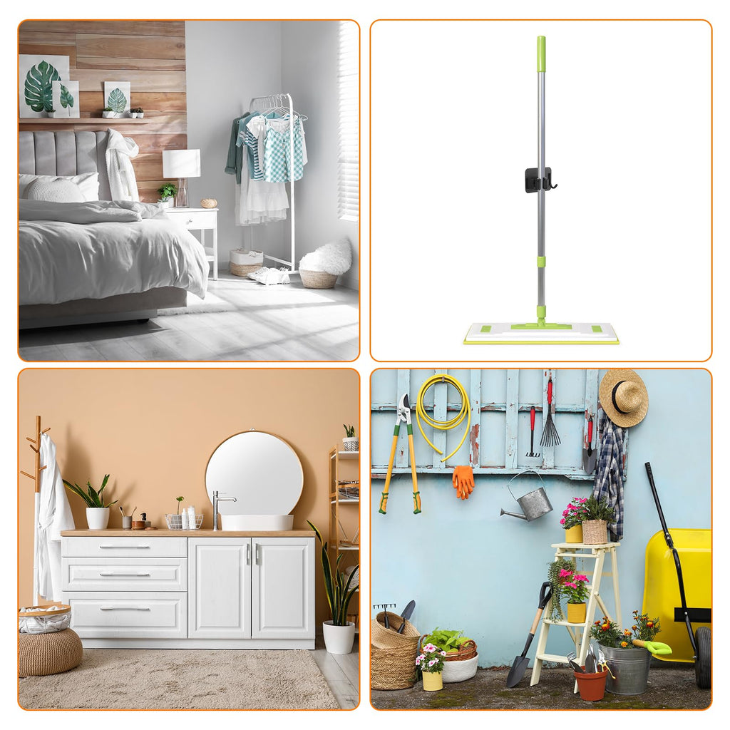 4pcs Mop Broom Holder Wall Mount