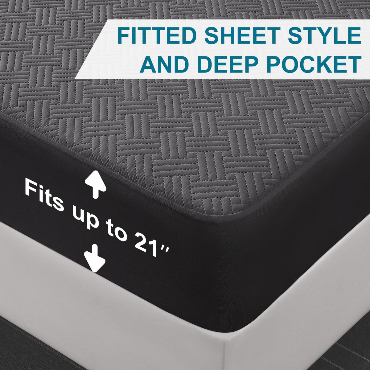 Waterproof Twin Size Mattress Protector with Deep Pockets