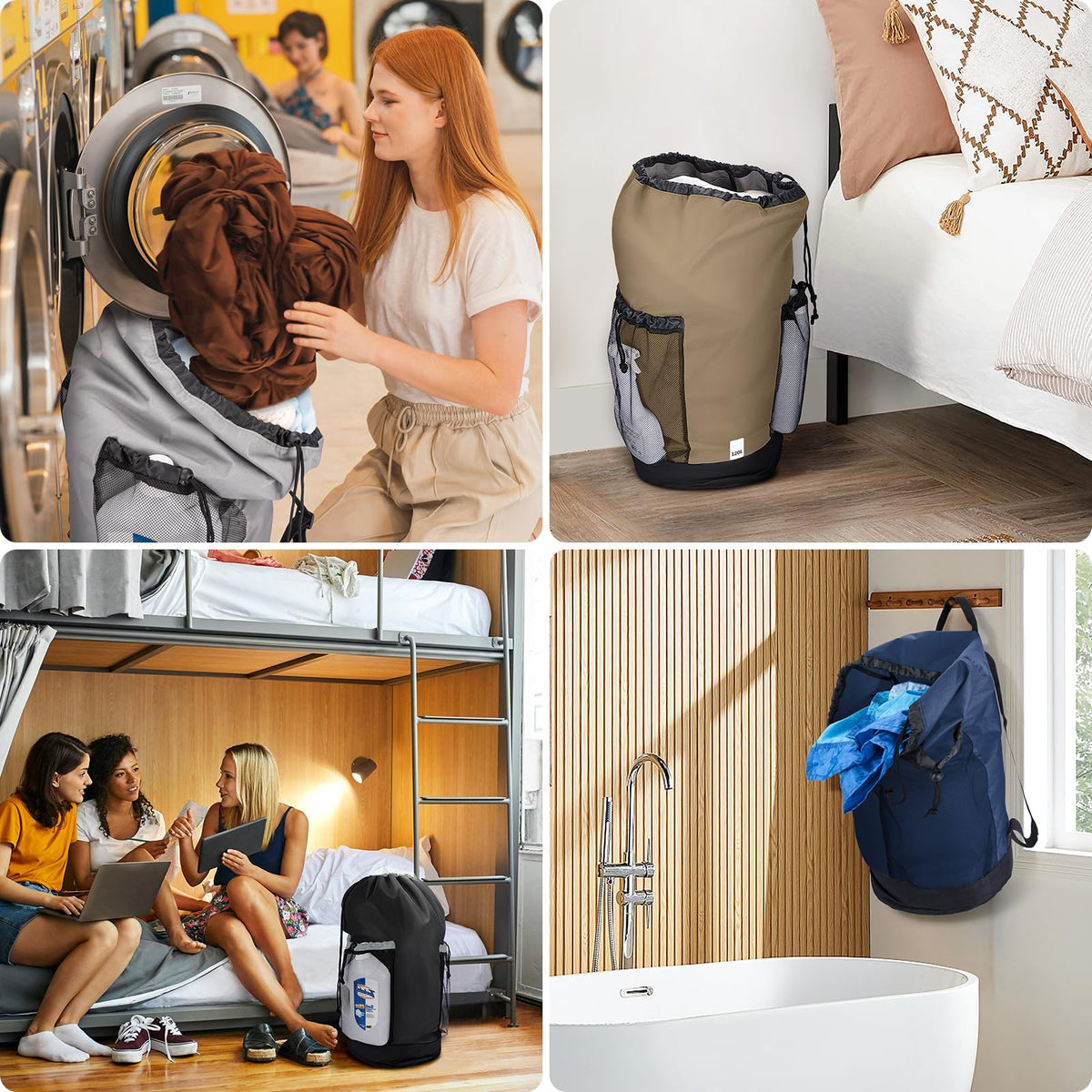 2PK 150L Laundry Bag Backpack (2 Count)