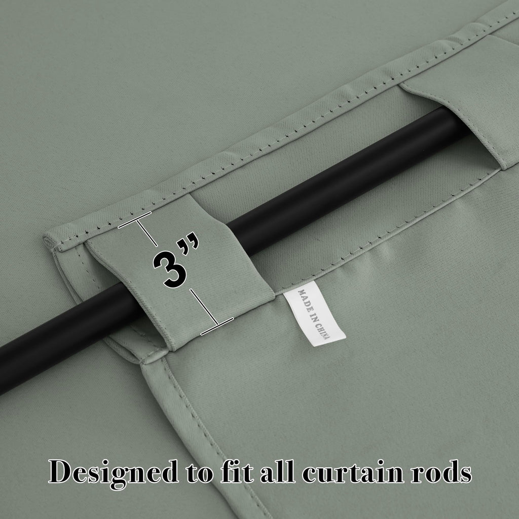 Blackout Curtains & Drapes for Bedroom 54 inches Long (2 Count)