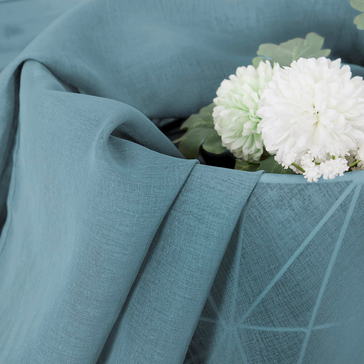 Sheer Curtains Linen Textured Living Room Curtain Sheers Light Filtering Rod Pocket Voile Curtains for Bedroom (2 Count)